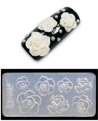 1Pc Camellia Rose Flower 3D Acrylic Nail Mold Retro Nail