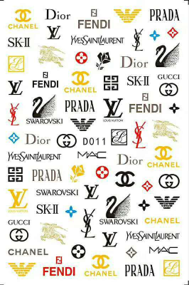 Brand Luxury Nail art sticker