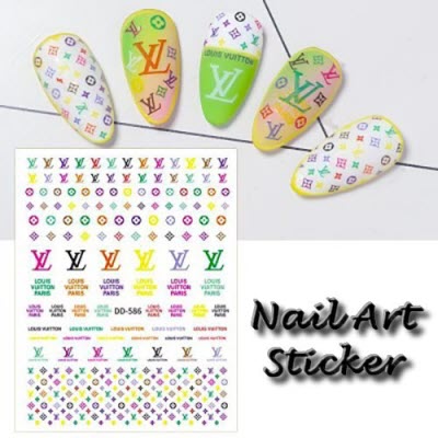 Designer Nail Sticker - I Love LV