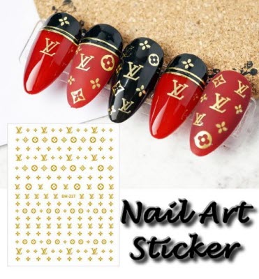 LV NAIL ART STICKER - GOLD