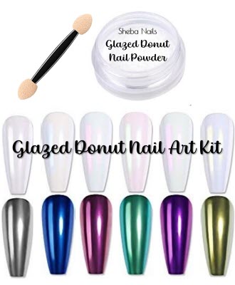 Glazed Donut Nails Chrome Powder