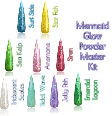 Mermaid Glow Glitter Acrylic Nail Powder
