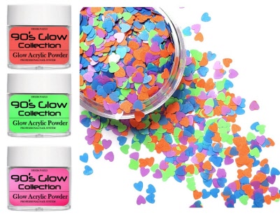90s Glow Acrylic Powder NEON LOVE ACRYLIC POWDER ART KIT