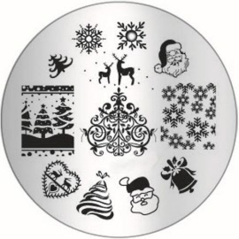 stamping plate nail art design bp-01 holiday christmas stamping plate