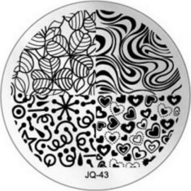 stamping plate nail art design jq-43