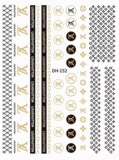 Designer Nail Sticker - LV Mix | DH-152